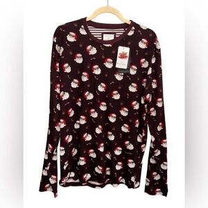 Denim & Flower "The Perfect Gift" Santa Long Sleeve Men's Shirt Size‎ XL NWT